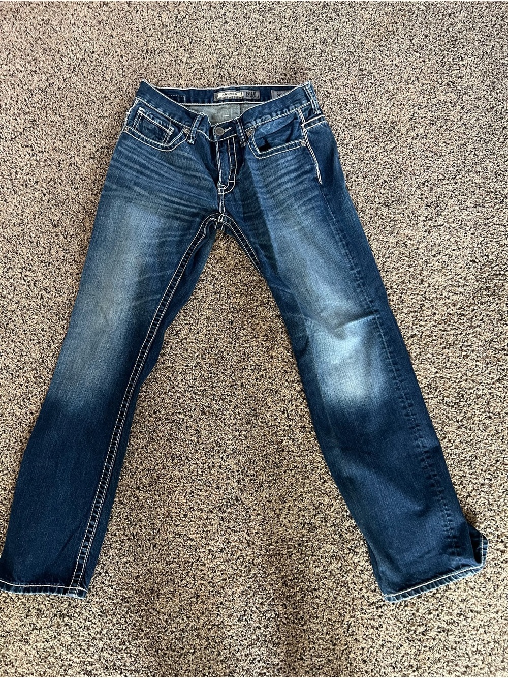 Men's BKE Buckle CARTER Dark Blue Washed Jeans 32R